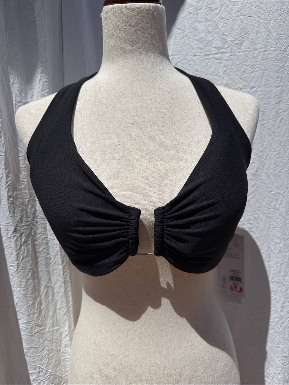 CALIA by Carrie Underwood Black Halter Bikini Top